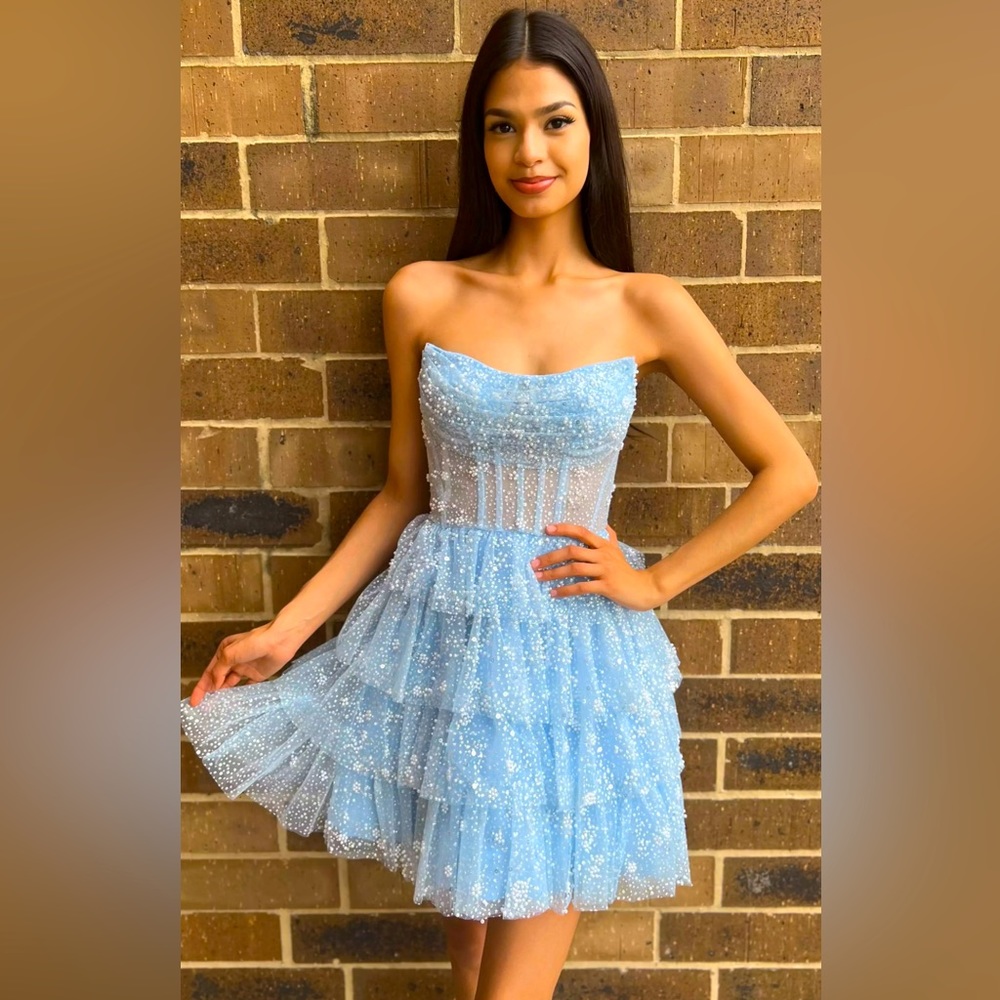 Sherri Hill Short Tiered Dress 55824